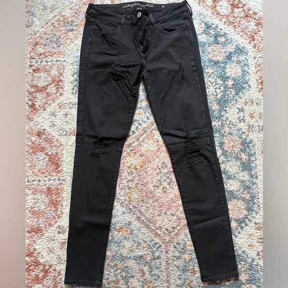 Black Super Stretch X Jeggings from AE - Picture 2 of 6